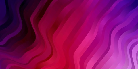 Obraz premium Light Pink, Red vector template with curves. Colorful illustration in circular style with lines. Template for cellphones.