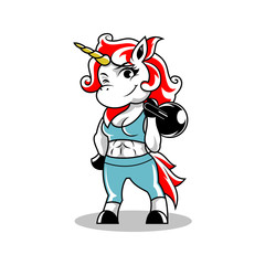 Unicorn Women Gym  T Shirts Design