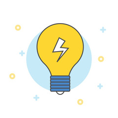 Light bulb, creative idea and innovation,vector illustration in flat style