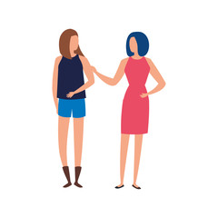 beautiful women avatar characters icons