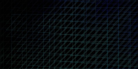 Dark BLUE vector template with lines. Gradient illustration with straight lines in abstract style. Pattern for ads, commercials.