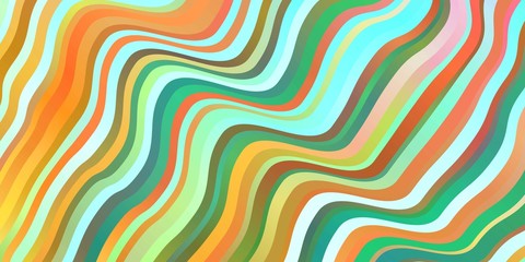 Light Multicolor vector background with wry lines.