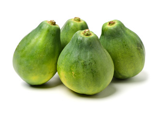 Papaya fruit isolated on a white background