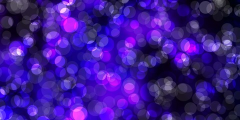 Dark Purple vector layout with circle shapes.