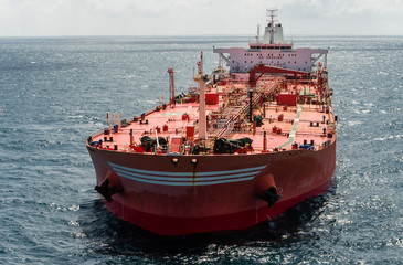 Fototapeta premium The oil tanker in the high sea