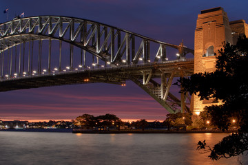 Fototapeta na wymiar Sydney Harbour Bridge Sunset