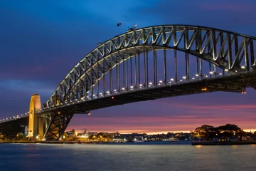 Cercles muraux Sydney Harbour Bridge Ciel Pont du port de Sydney