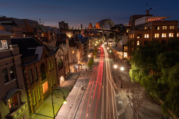 Light Trails at the Rocks