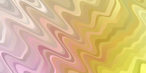 Light Pink, Yellow vector layout with wry lines. Gradient illustration in simple style with bows. Pattern for websites, landing pages.