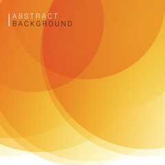 Bright orange background. Abstract colorful illustration with circles
