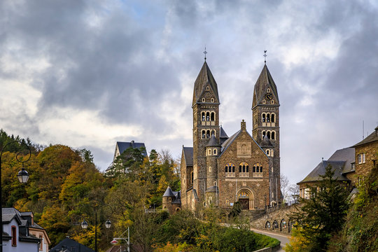 19th century Clervaux Abbey, a monastery of the Saint-Maurice and Saint-Maur Benedictines in Luxembourg