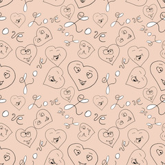 seamless background hearts Valentines love