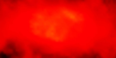 Light Orange vector backdrop with cumulus. Shining illustration with abstract gradient clouds. Colorful pattern for appdesign.