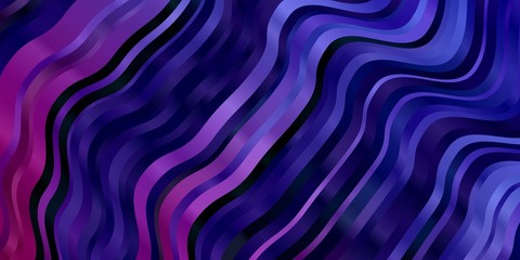 Light Purple, Pink vector texture with curves. Colorful abstract illustration with gradient curves. Design for your business promotion.