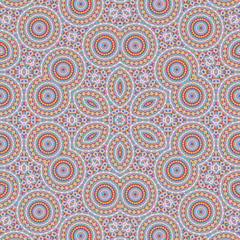 seamless geometric wall paper,abstract circular pattern,mandala art design,line and colorful shape background.