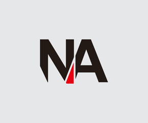 Creative N, A and NA Technology Letter Logo