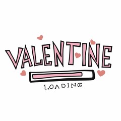 Fototapeta premium Valentine loading vector illustration