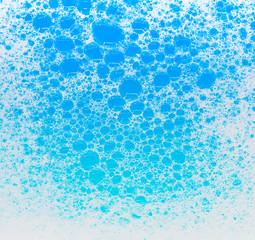Bubbles white foam of washing powder