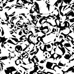 Grunge background black and white. Abstract vector texture of scratches, dirt