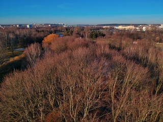 Aerial view of Minsk, Belarus in winter