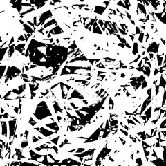 Grunge background black and white. Abstract vector texture of scratches, dirt