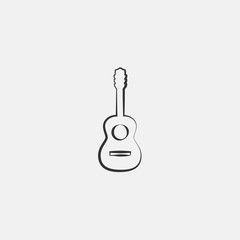 guitar icon vector illustration symbol