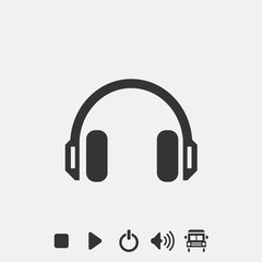 headphones icon vector illustration symbol