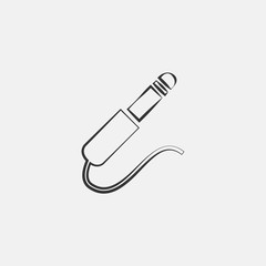 aux cable icon vector illustration symbol