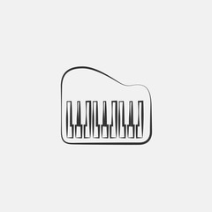 piano icon vector illustration symbol
