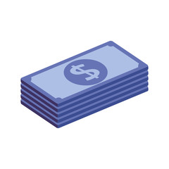 stack bills money cash isolated icon