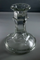 glass on black background