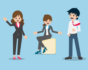 Salary Man 01 are Talk to colleagues and colleagues who are close, fun and friendly. Happy Office