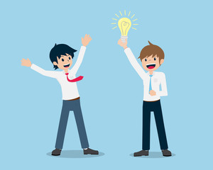 Salary Man 01 are Congratulate the Ideas of Colleagues. When Colleagues got the Good Ideas you must to Congratulate