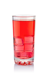 Glass with a red drink