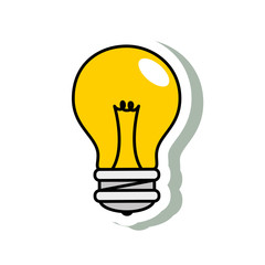 light bulb pop art style icon