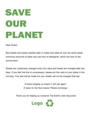 Help Protect the Environment Hotel Card