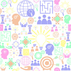solution seamless pattern background icon.