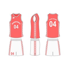 Basketball jersey set template collection.