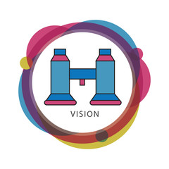 binoculars icon on white background