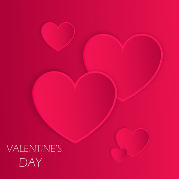 valentines day card with hearts.Valentin's day background. Vector EPS 10.