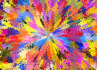 Abstract Bright Color Burst Backgrounds. Multicolored Pattern