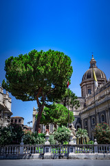 The  Piazza del Duomo in  Catania