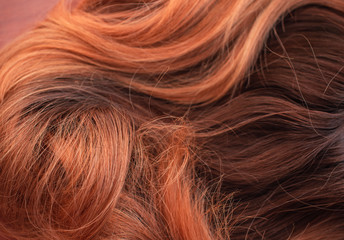 Naklejka premium Wigs, hair. Womens beauty concept 