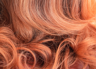 Naklejka premium Wigs, hair. Womens beauty concept 