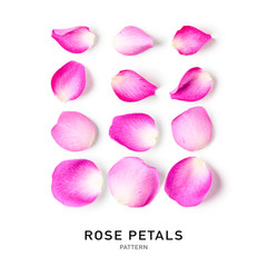 Obraz na płótnie Canvas Pink rose petals, creative pattern
