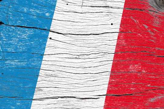 flag painted on a wooden background