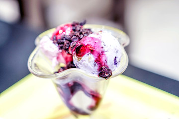 Ice cream on abstract background