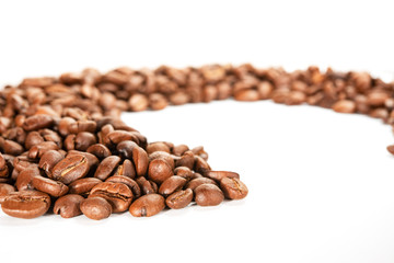 heap of roasted coffee beans