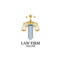 Law Firm logo and icon design template-vector