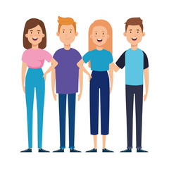 Obraz premium group of young people characters